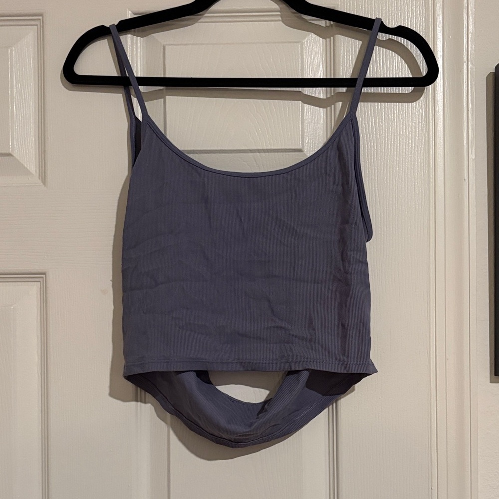 Purple Cropped Tank Top